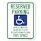 Signmission Reserved Parking Vehicles with Dis or Dis Vet Plates or State Disabled Card This Space, A-1824-22999 A-1824-22999 - alternate 1